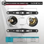 Gomexus Carbon Handle for Baitcasting Reel with TPE Knob DC-A27 - Image 5