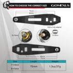 Gomexus Carbon Fibre Handle for Baitcasting Reel with Aluminum Knob LC-A38/41 - Image 5