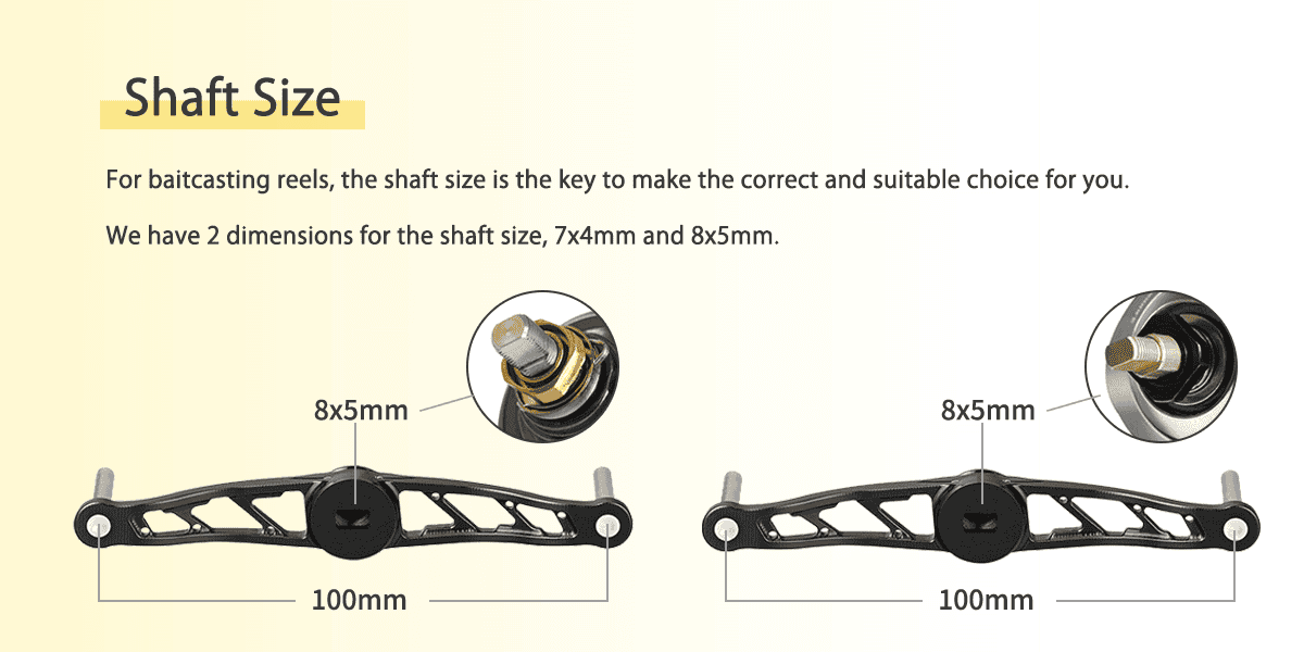 Gomexus Aluminum Handle for Baitcasting Reel BDH 3 shaft size